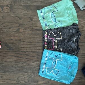 Under Armour Trio: Mint, Charcoal, and Teal Tees